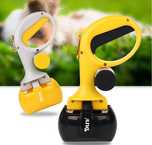2-in-1 Portable Pet Waste Picker Upper with Bag Holder